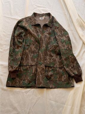 Vintage Mossy Oak Greenleaf Camouflage Utility Field Jacket